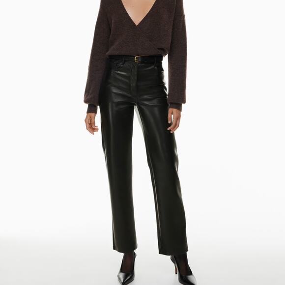 Aritzia Pants - ARITZIA Wilfred The Melina Faux Leather Pants Black 2
